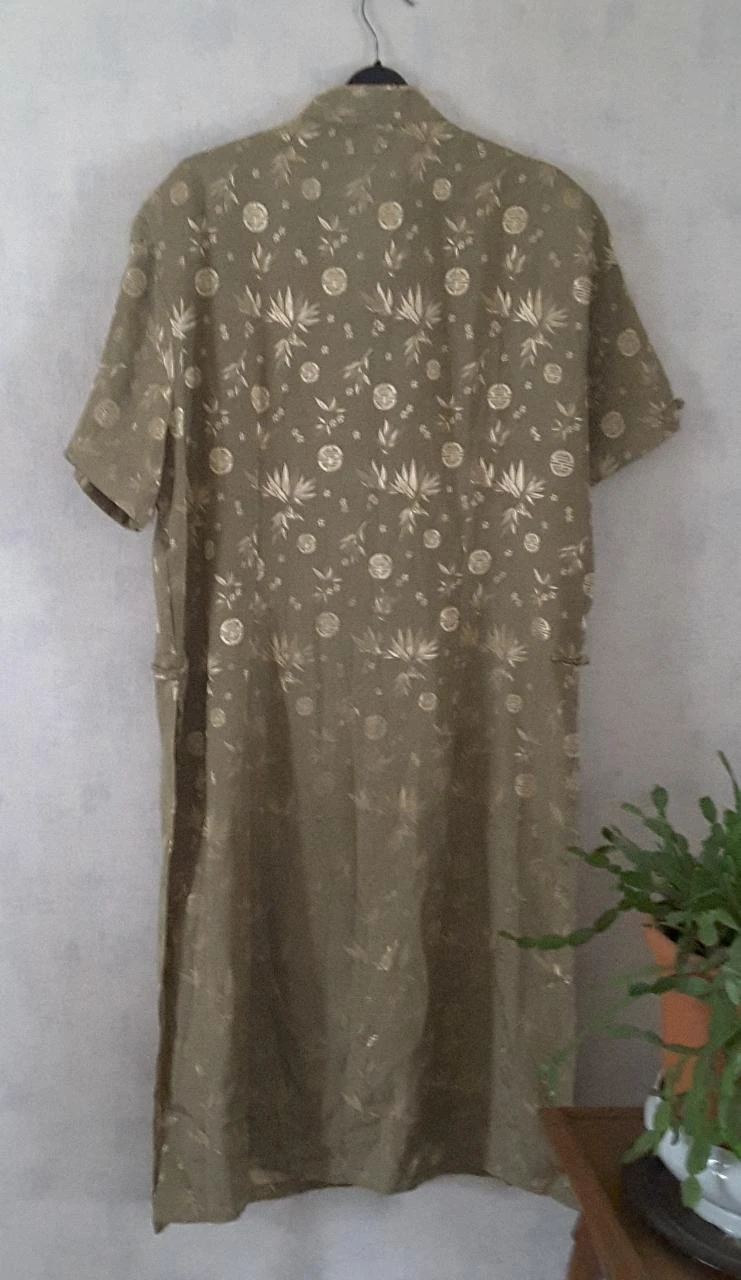 Pants and long tunic-dress set – Bronze green and gold - XL – photo 4